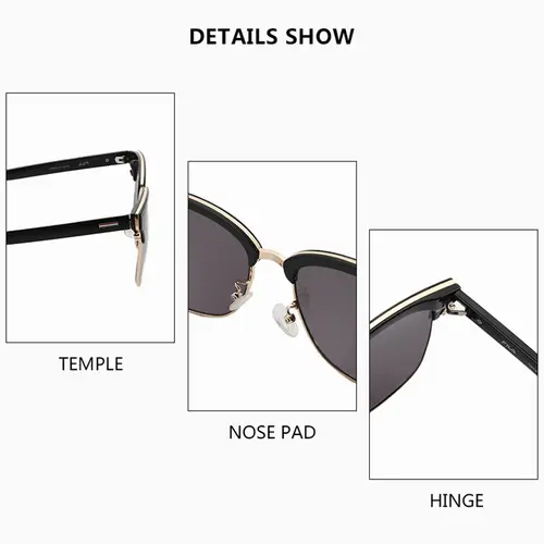 ZENOTTIC 2026 Trend Classic Brand Square Sunglasses Fashion Metal&Acetate UV400 Shade for Unsiex - Image 6