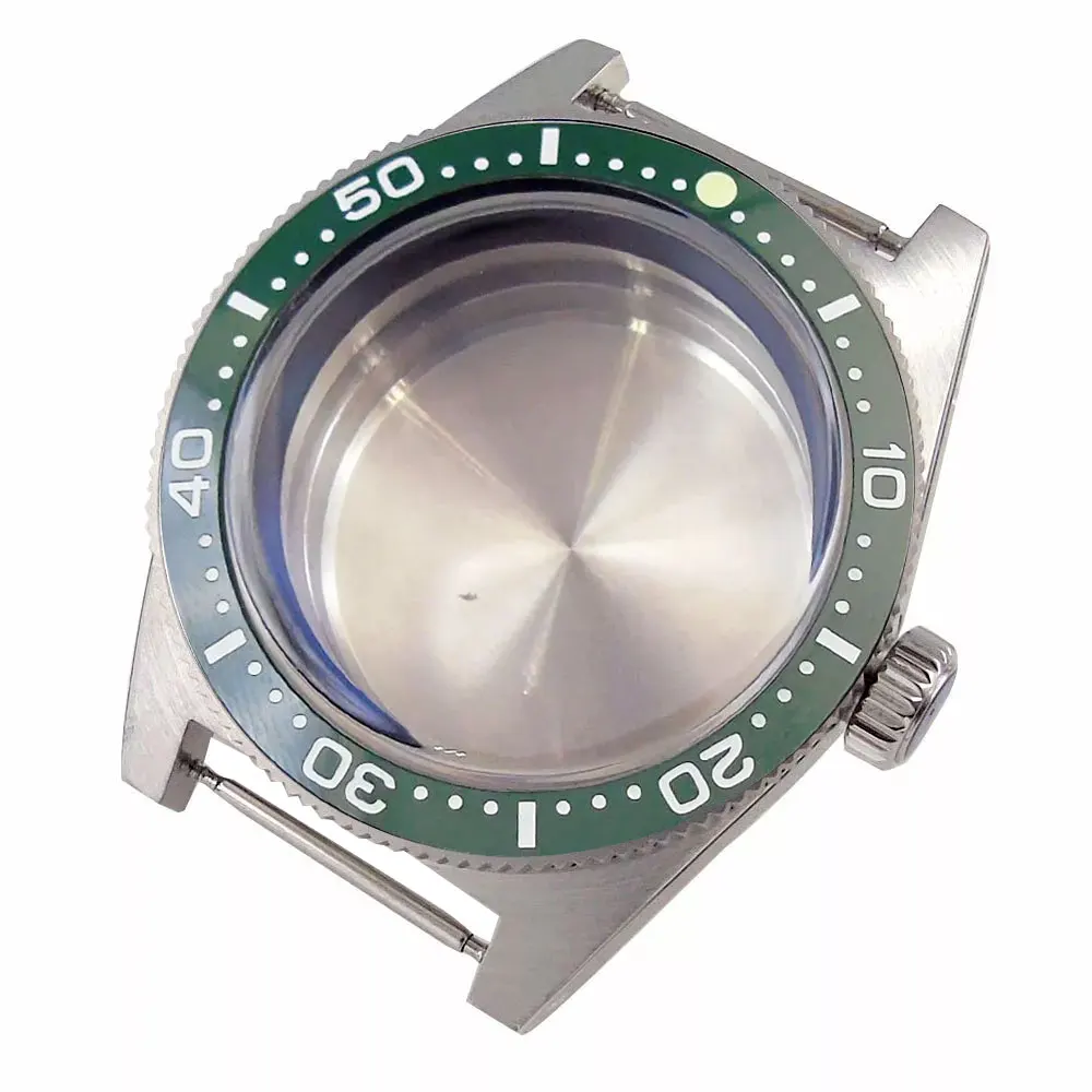 Vintage Style Automatic Watch Case with Bracelet & AR Domed Sapphire Glass - Stainless Steel Watch Parts