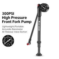 High-Pressure Portable Bicycle Pump with Schrader Valve Inflator (300PSI)