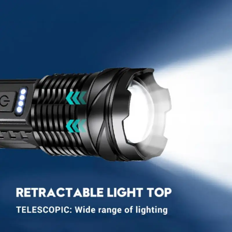 Linternas LED de alta potencia 10000000, luz táctica, focos de emergencia  telescópicos Jetbeam1km 18650 y 26650, linterna con batería incorporada -  AliExpress