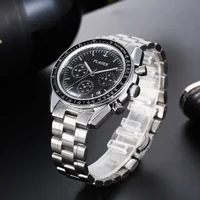 PLADEN 2023 New Watch For Men Luxury Brand Stainless Steel Quartz Wristwatch Fashion Automatic Date Speed Chronograph Man Clock 2