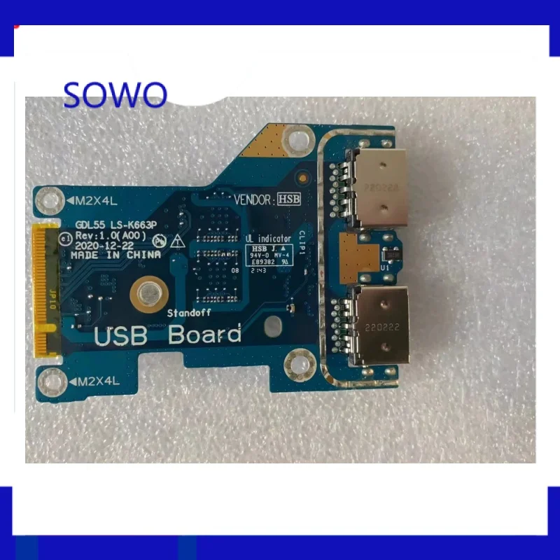

New Original GDL55 For Dell G15 5515 5511 5510 USB IO Power Button Board Switch Panel LS-K663P 08Y03 W.