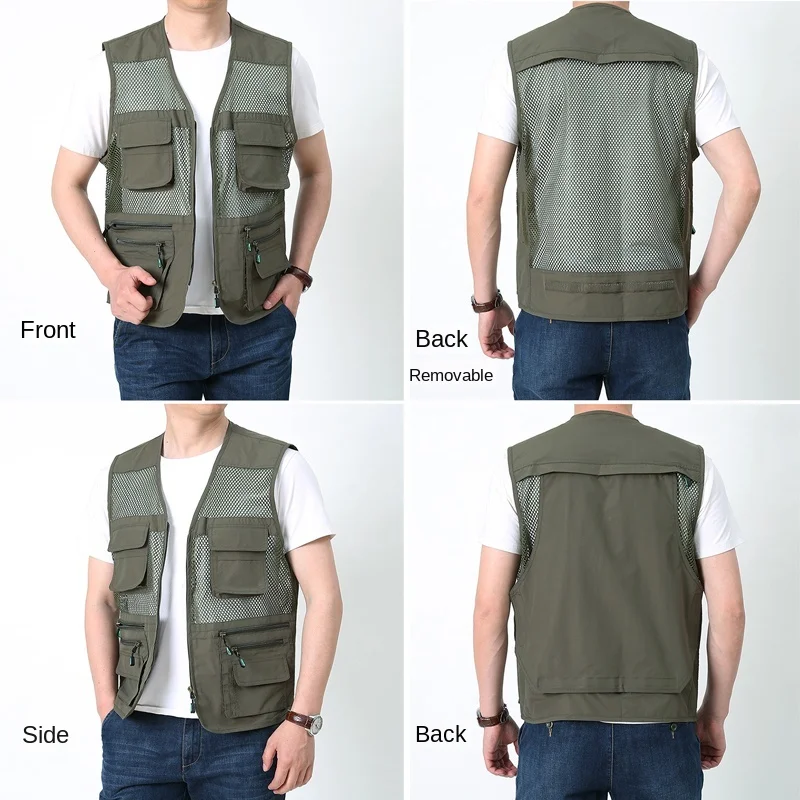Padded Vest Sweatshirts Tactical Fishing Wear Casual Luxury Bigsize Tools Pocket Elegant Fashionable Custom Designer