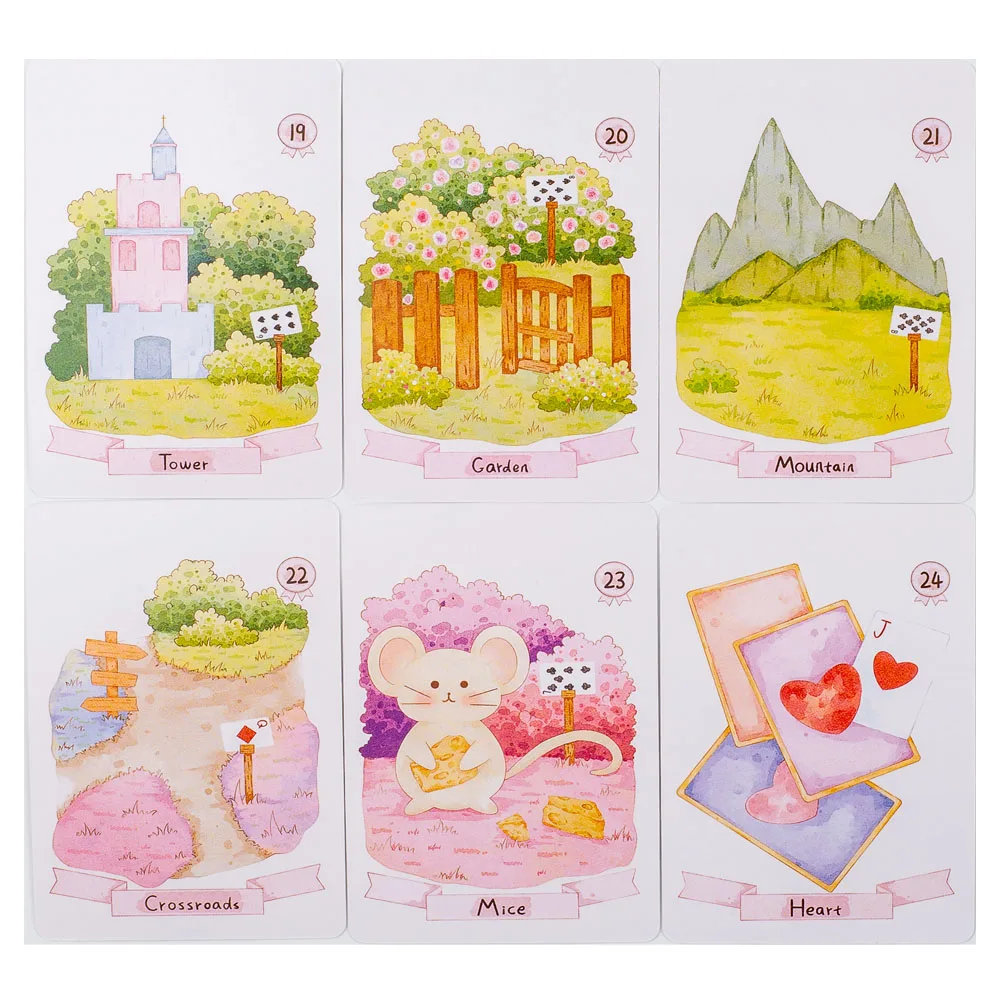 Dream Lenormand Tarot Card Deck 43 Cards Oracle Board Game for Kids Family Friends 8.9 x 5.7cm