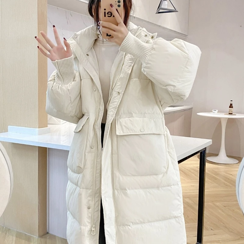 

Autumn Female New Lightweight Down Jacket Women's Mid-length Warm Hooded Waterproof Ladies Fashion Coats G932