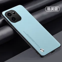 Enhanced Leather Matte Shockproof Case with Silicone Soft Frame Cover and Bumper Shell for Oneplus Turbo 6V (Sky blue)