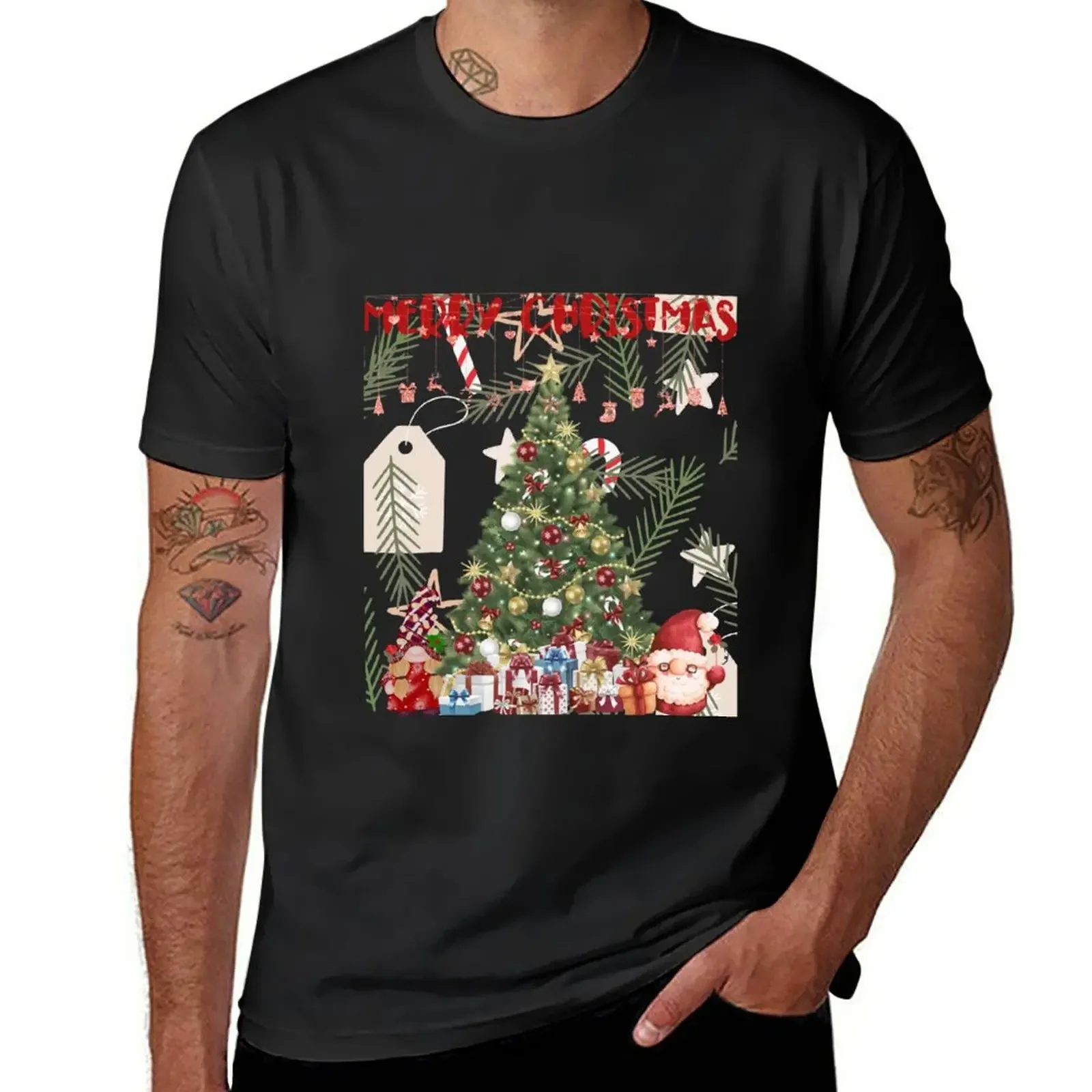 

merry christmas - merry christmas T-Shirt vintage clothes oversizeds plain t shirts men