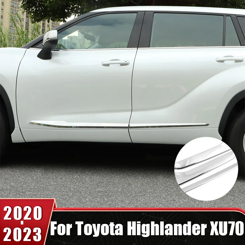 

Боковая дверь защитная крышка Накладка наклейка против царапин для Toyota Highlander XU70 Kluger 2020 2021 2022 2023 автомобильные аксессуары