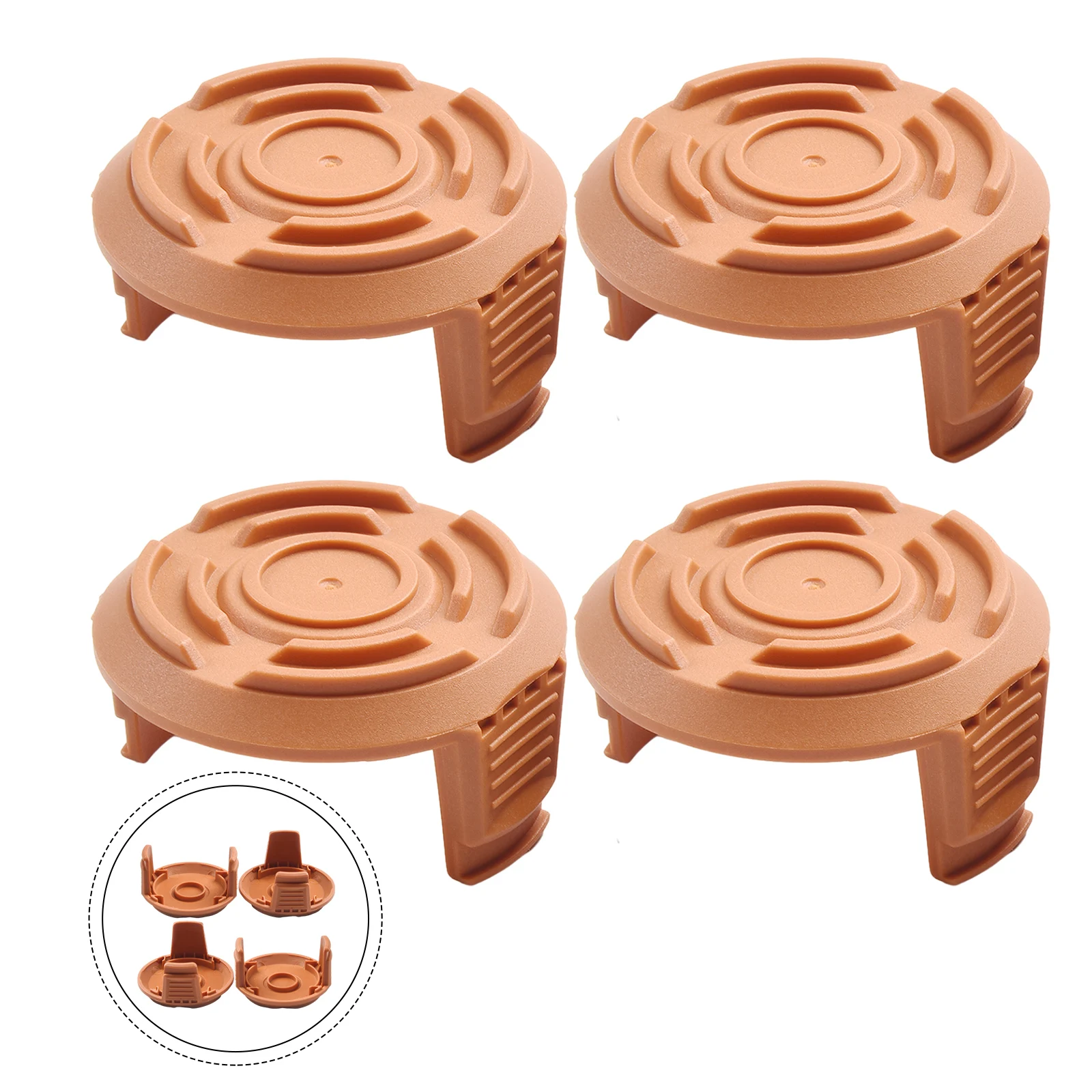 Set Of 4 Replacement Spool Line Cap Covers Compatible With For Worx WG150 WG160 WG163 WG165 WG175 WG180 String Trimmer