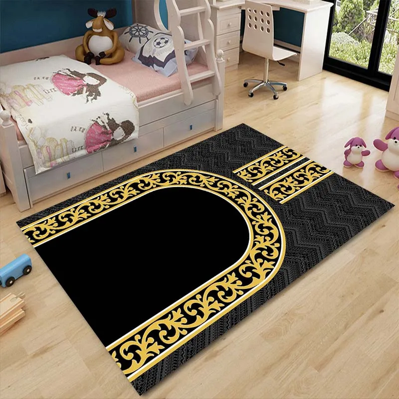 Muslim Prayer Non-slip Carpet Room Mat Square Removable Kitchen Bathroom Floor Waterproof Carpet Mat Bedroom Furry Tapis