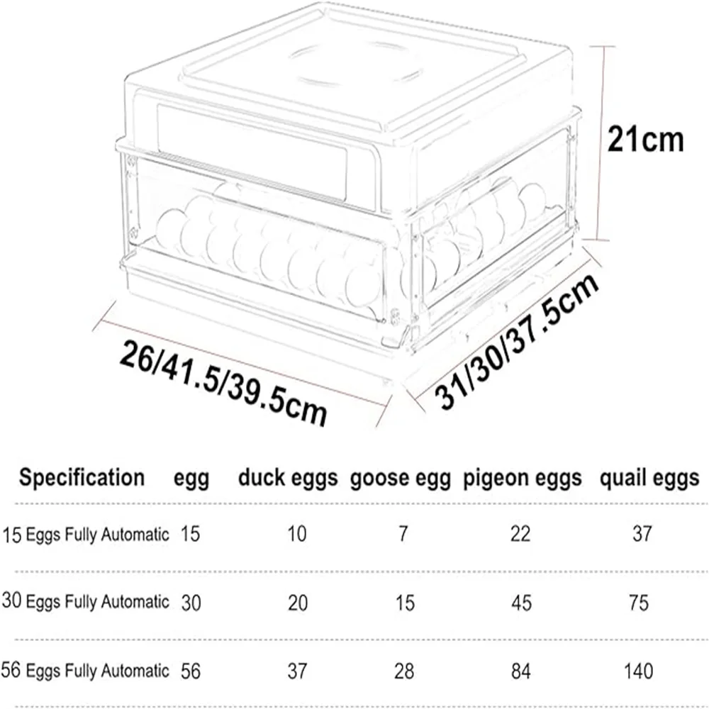 9-15 eggs incubator Chicken Goose Bird Quail Automatic Incubation Equipment Hatchery Incubation Tools EU Plug egg incubator