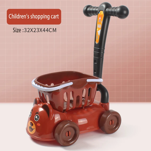 39Pcs/set Children Play House Toys Shopping Cart Trolley Cut Fruit Plastic Vegetable Kitchen Baby Game Kids Pretend Infant Gifts 6