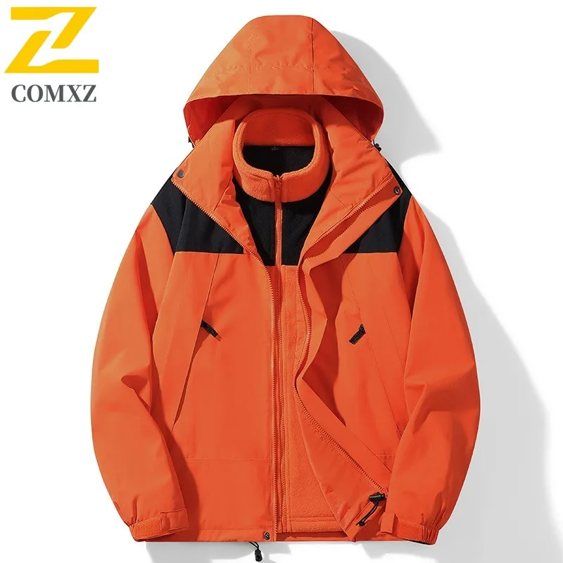 COMXZ Men Winter Motorcycle Jacket Premium Casual Outdoor Adventure Thick Warm Parka High End Hooded Design Cozy Jackets