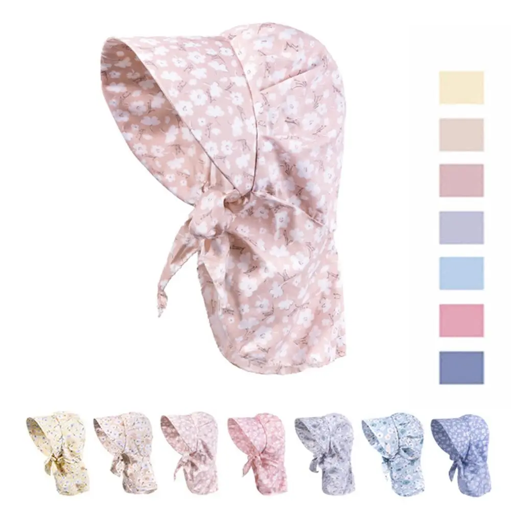 Durable Floral Print Summer Protective Cover Colorful Anti-UV Women's Beach Hat Windproof Quick Drying Sunscreen Caps Travel