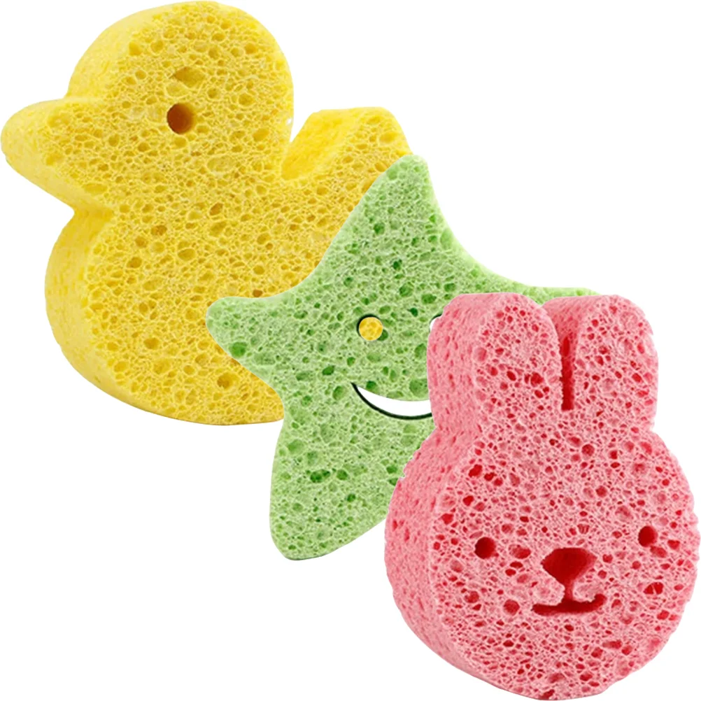 

Children's Bath Sponge Baby Body Scrubber Cute Newborn for Bathing Small Sponges