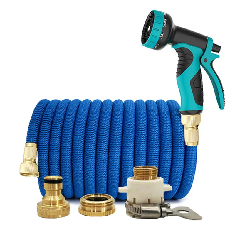 Garden Water Hose Expandable Double Metal Connector Magic Water Pipes High  Pressure Pvc Reel for Garden Farm Irrigation Car Wash