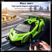 Four-Way Remote Control Car Rechargeable Fall-Resistant Racing Sports Car Luminous Drift Racing Car Children Boy Toy Car Gifts 1