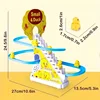 Popular Children 0-6 Years Old Yellow Duck Climbing Ladder, Children's Baby Head Up Practice Slide, Track Car Puzzle Toy 2
