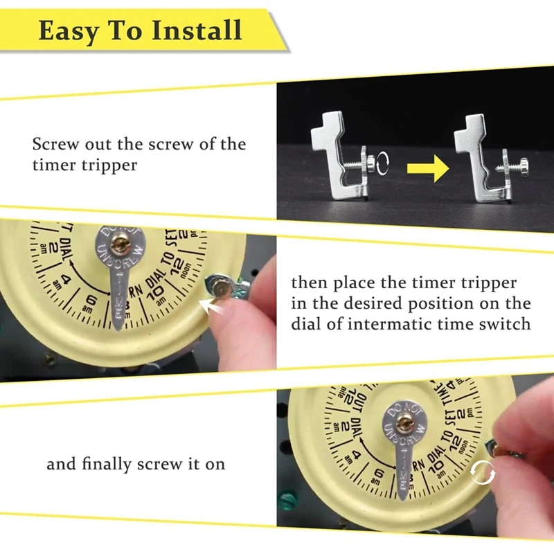 Intermatic 156T1978A Mechanical Time Clock Tripper – 1 ON & 1 OFF Setting, For Wall Timers
