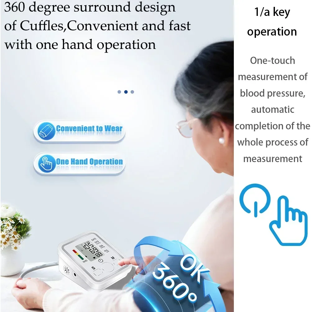 New Medical Digital Arm Blood Pressure Monitor Accurate Readings Health Tracking,Blood Glucose Meter & Blood Oxygen Meter Sets