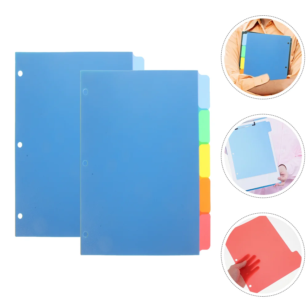 10 Pcs Category Index Page Plastic Colored Dividers Binder Clips Detachable The Notebook Classification Tabs Notepad images - 6