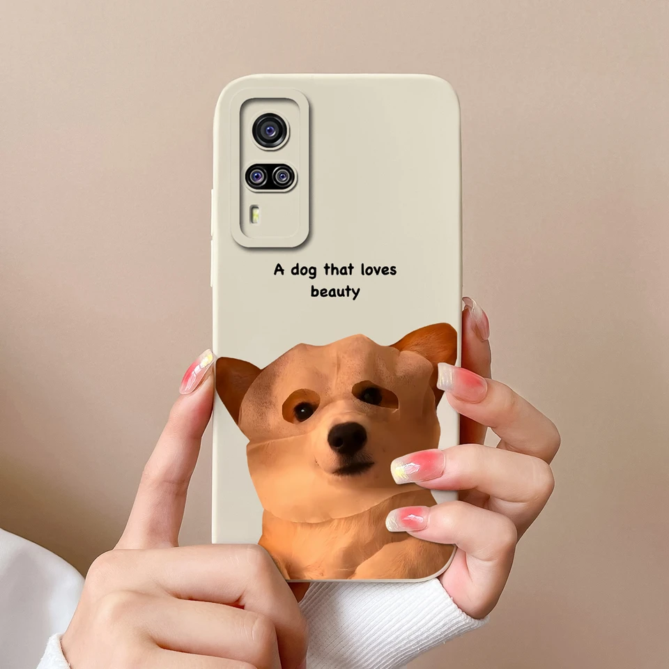 Cute Panda Dog & Floral Liquid Shell Soft Protective Luxury Case - Vibrant Design Cover
