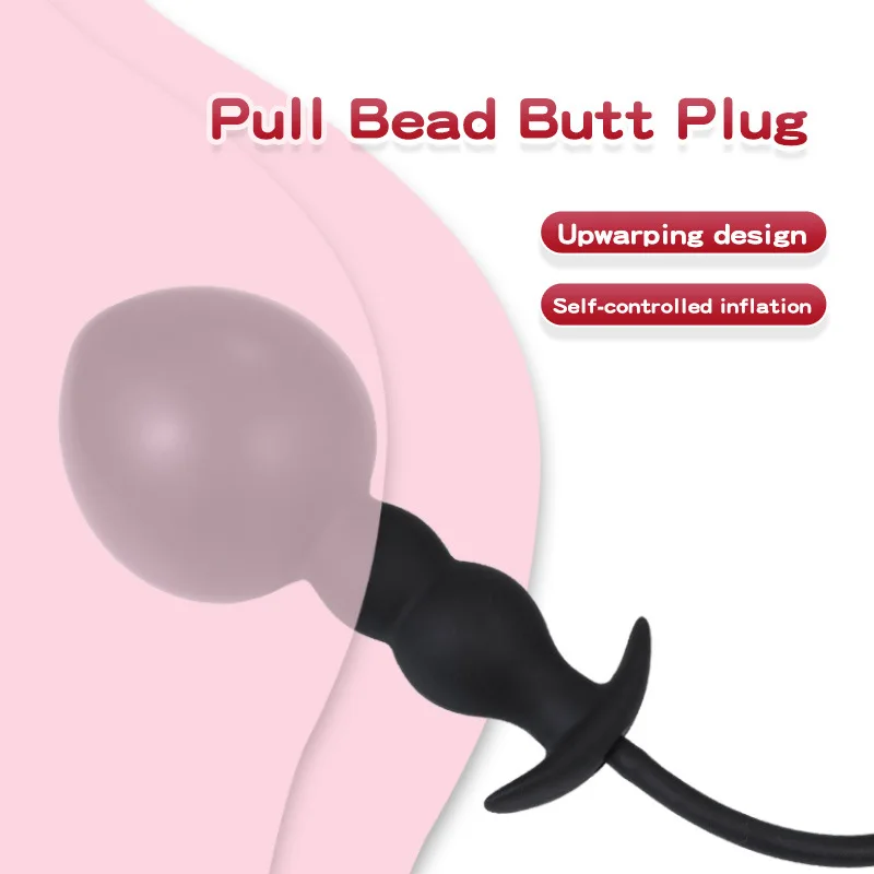 Plug anal inflável com esferas anais e bomba de ar_voghion.com