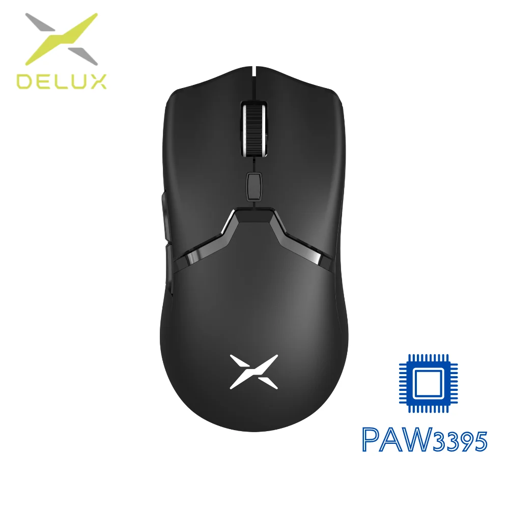 Delux M800 PRO PAW3395 Wireless Gaming Mouse 72g Wired Programmable ...