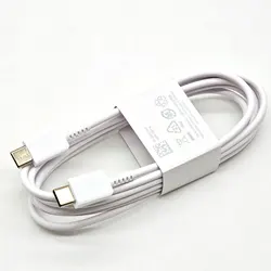 Samsung 60W PD Super Fast Charge Adapter with 1.8M Type C Cable - White - Cable Only