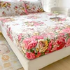 Flower Printed Fitted Bed Sheets Reactive Printed sabanas cama matrimonial Single/Queen/King Mattress Cover Double Bedsheets 1