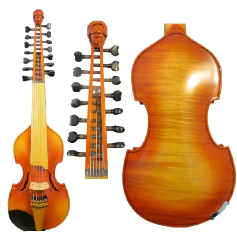 Master SONG 7&times;7 strings 14" Viola d'Amore,carving angel scroll 14 string #14590