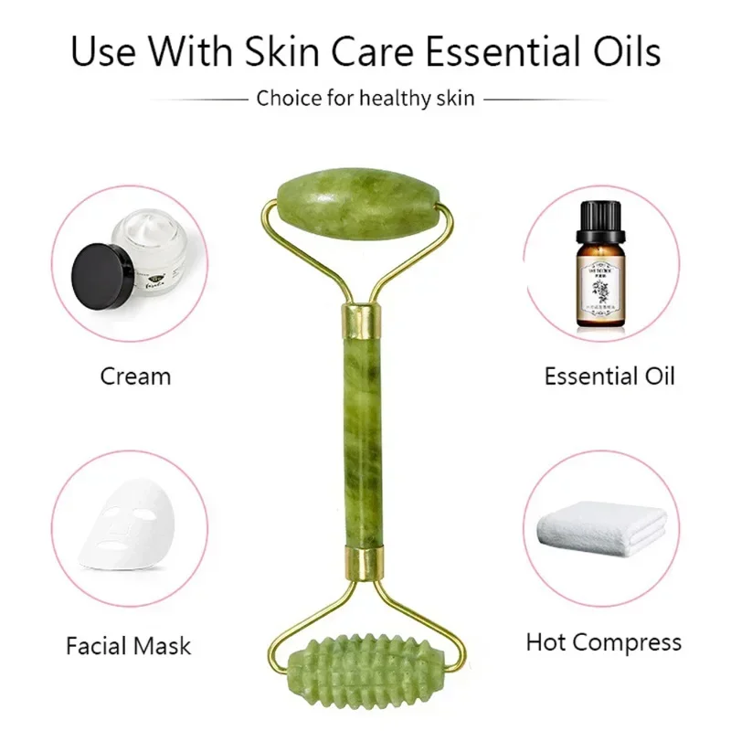 Facial Smoothness Jade Roller & Gua Sha Skin Care Tool Set