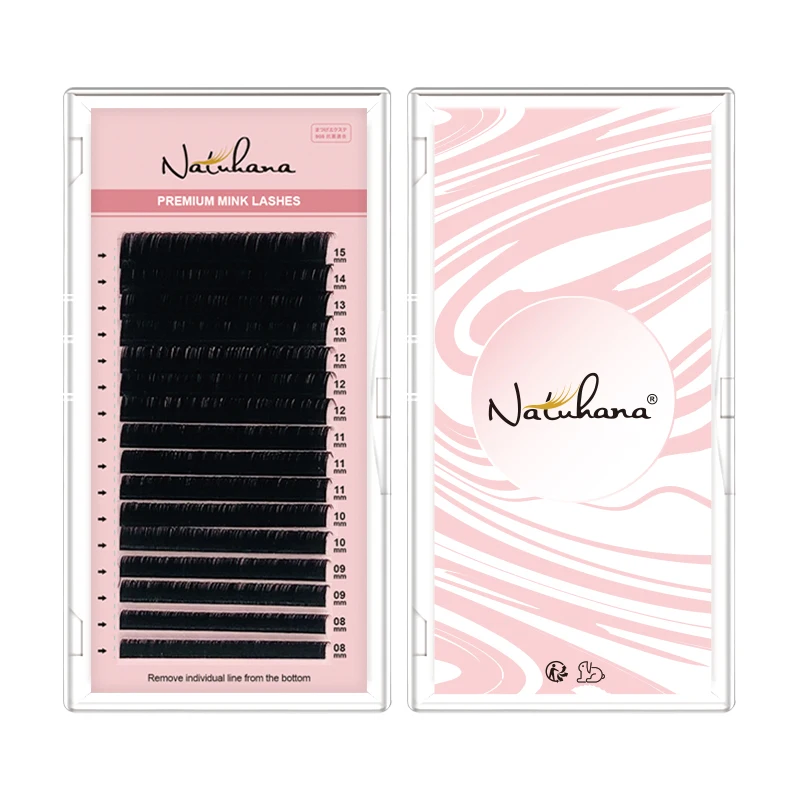 Eyelash Extension Mink Lashes Mix 8~15 mm 16 lines Handmade korean Pbt Natural Soft Faux Lash Extension Supplies Makeup