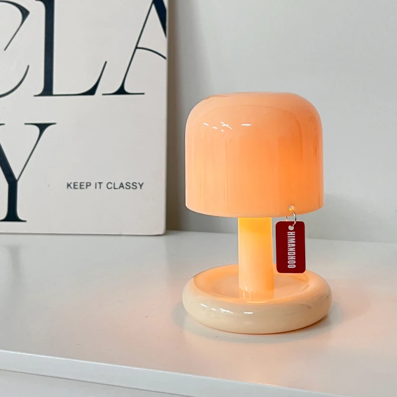 

Mushroom Table Lamp Portable Cordless Touch Rechargeable Decor Lamp Bedside Table Lamp For Bedroom Room Sleeping Night Lamps