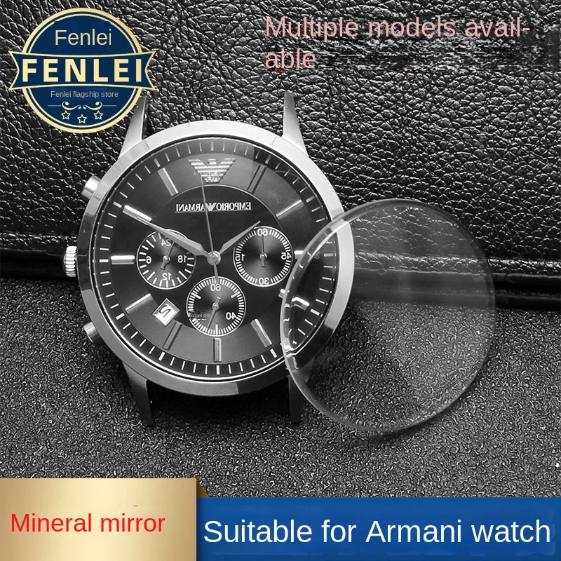 Per Armani Watch Cinturino In Vetro Cover Ar2432 Ar-2434 Ar2447 Ar1451 Ar1452 Ar2448 5891 Ar11105 Uomo Donna Lenti Per Orologi A Specchio Minerale