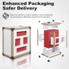 5-Drawer Rolling Tool Chest with Detachable Top Box Lockable Wheels Heavy Duty Metal Cabinet Kit Tools Portable Storage Solution 5