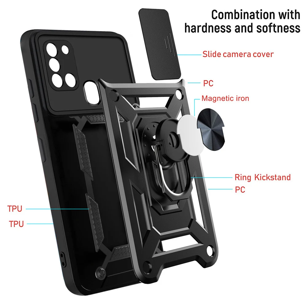 Shockproof Armor Case For Samsung Galaxy A21s A10s A20s A02 A12 A20 A30 A50 A31 A22 A04 A04S Cover Camera Lens Protection Fundas 5