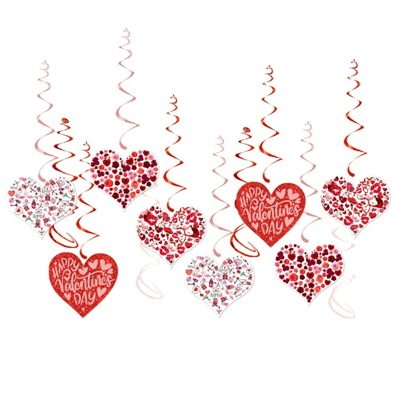 

2 набора, украшение на День святого Валентина, спираль в форме сердца, украшение на День святого Валентина, стандартная спираль