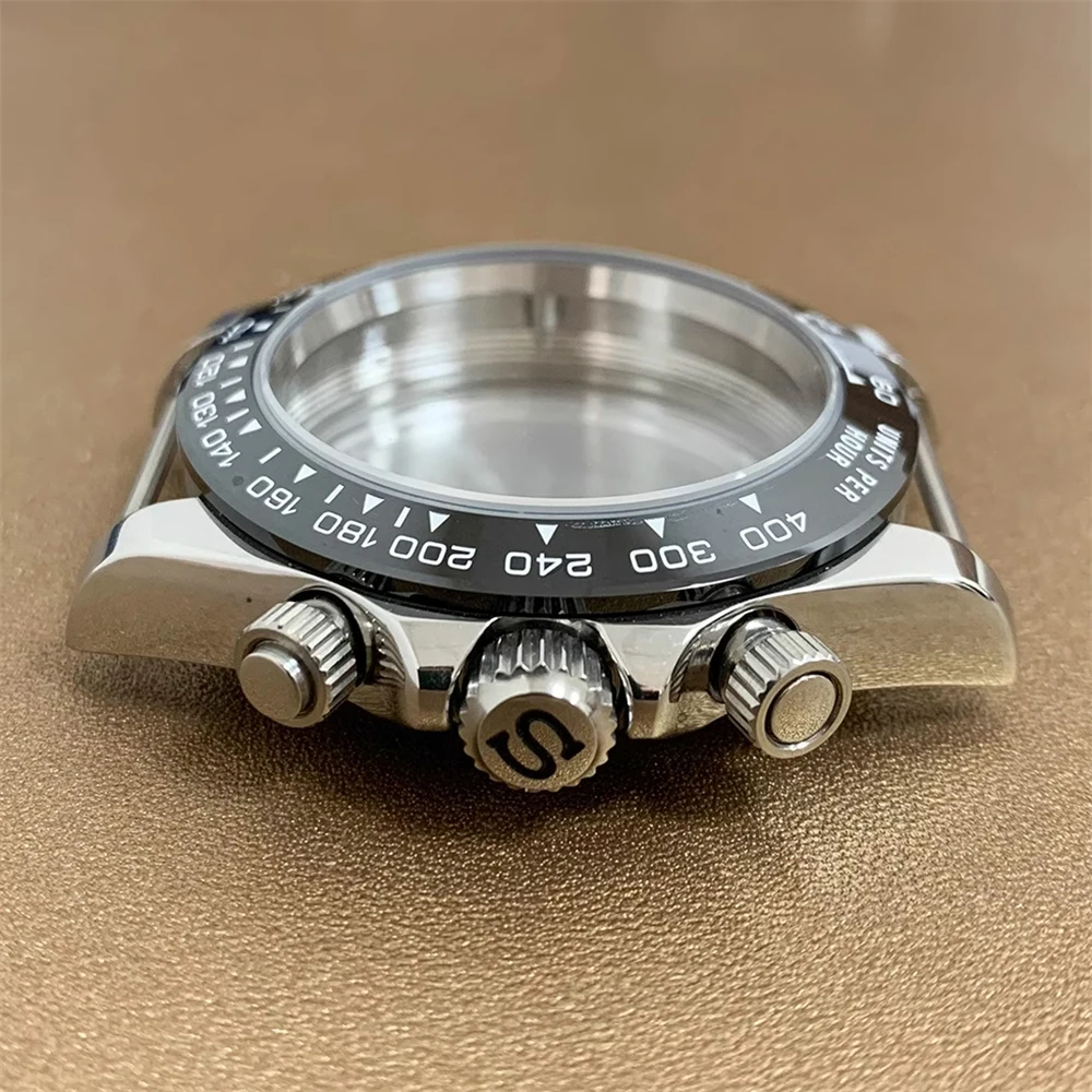 316L Stainless Steel Sapphire Glass Watch Case, for VK63 Movement