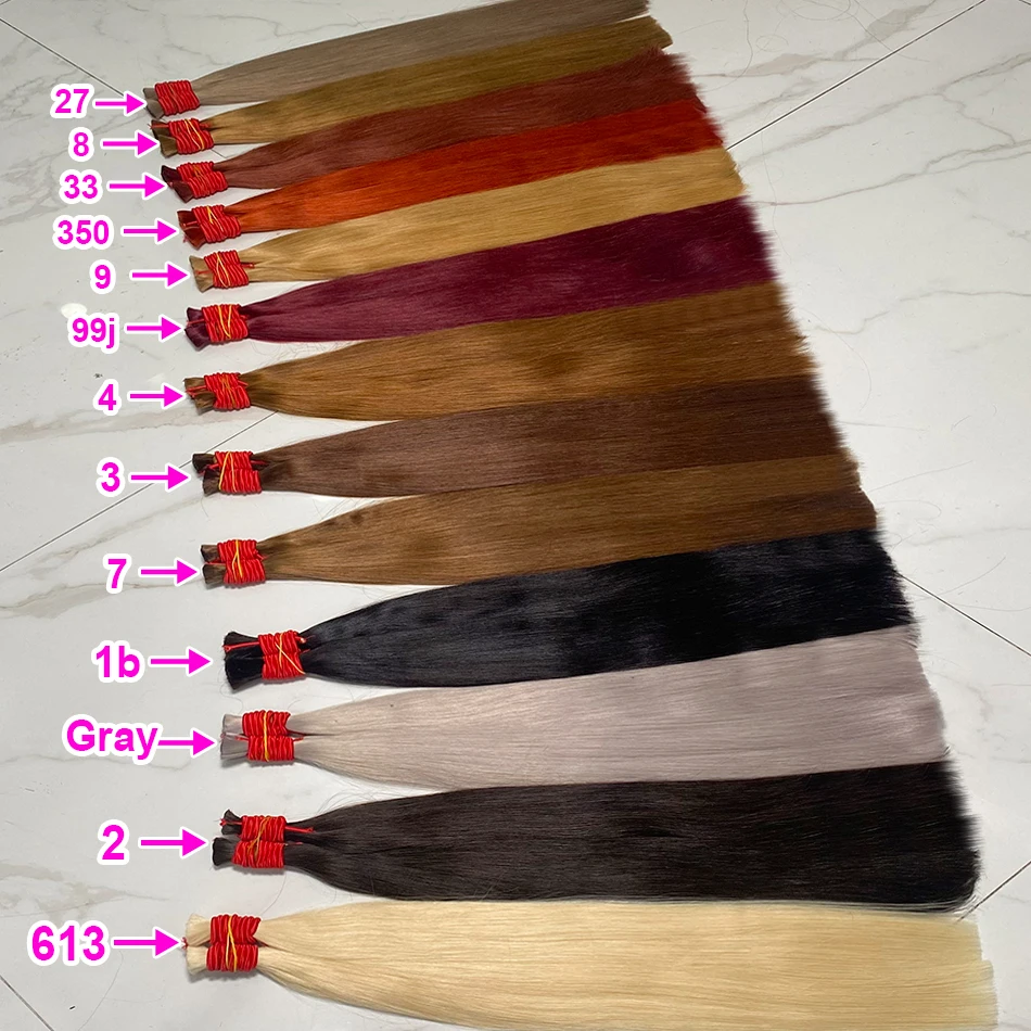 Russian Striaght Human Hair No Weft Virgin Bundles Highlight Original Bulk Extensions Natural Unprocessed 613 Blonde Braidi human hair extensions