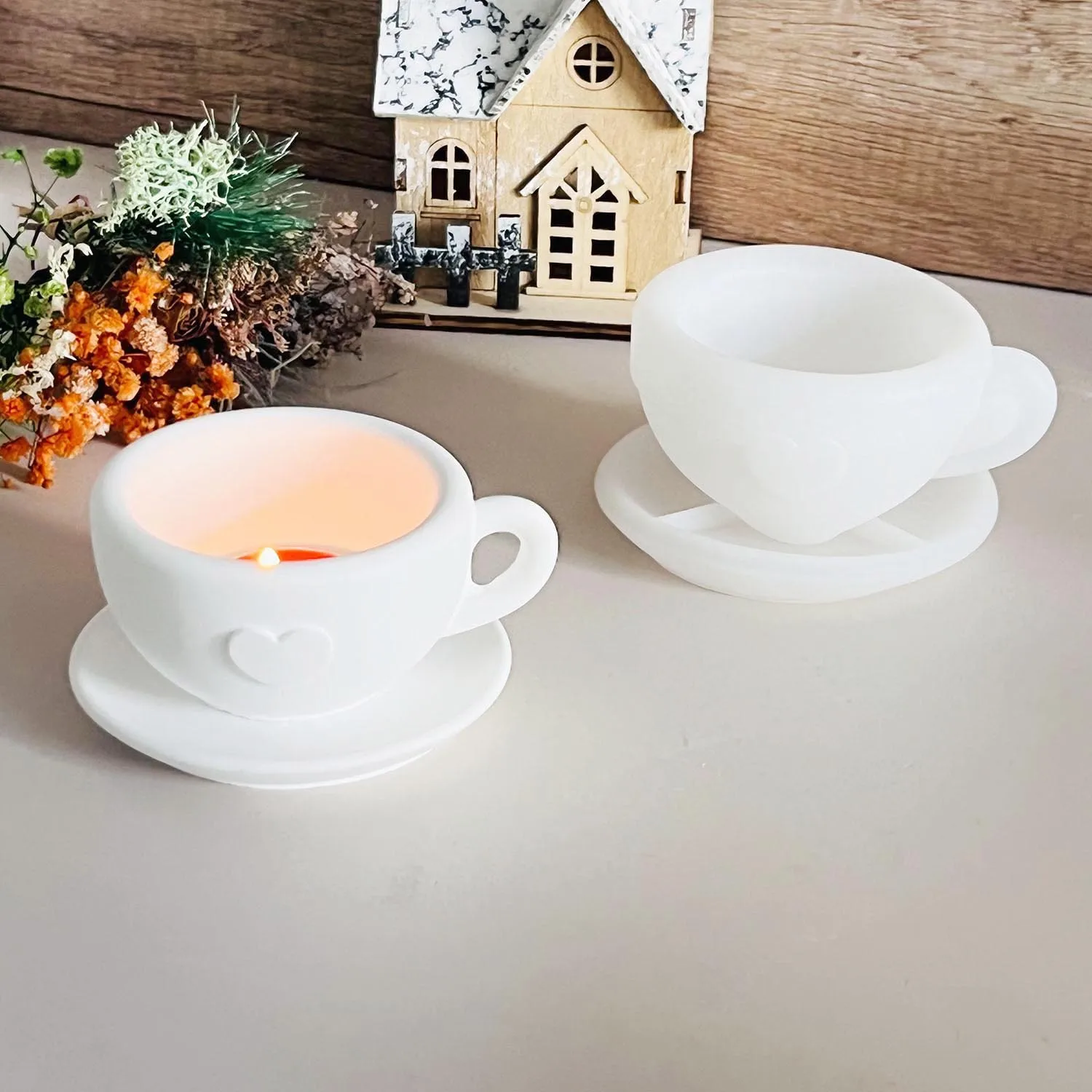 Love Coffee Cup Mold Set 4