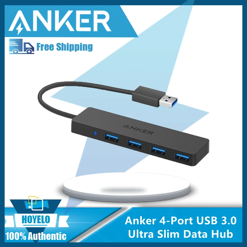 Anker-超薄型データハブ,4ポート,usb 3.0, 3.1, macbook, mac pro, mini, imac Surface pro, xps,ノートブック,pc