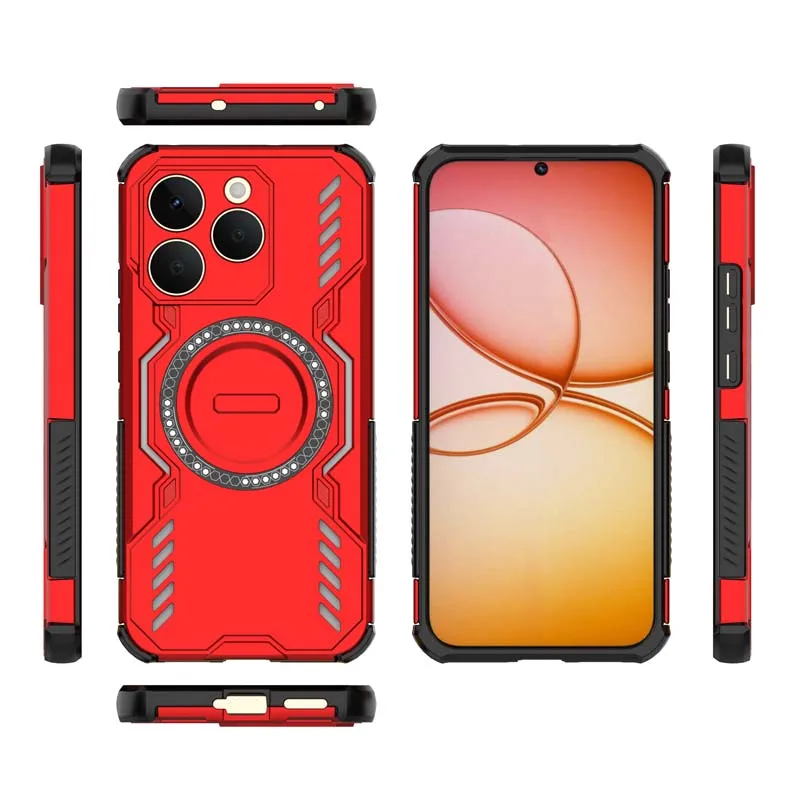 Magnetic Shockproof Armor Phone Case - Anti-Knock Full Back Cover with MagSafe Compatibility