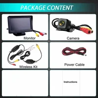 Wireless Car Reversing Backup Camera 4.3 inch Vehicle Rear View Monitor Mirror Parking Kit - Image 3