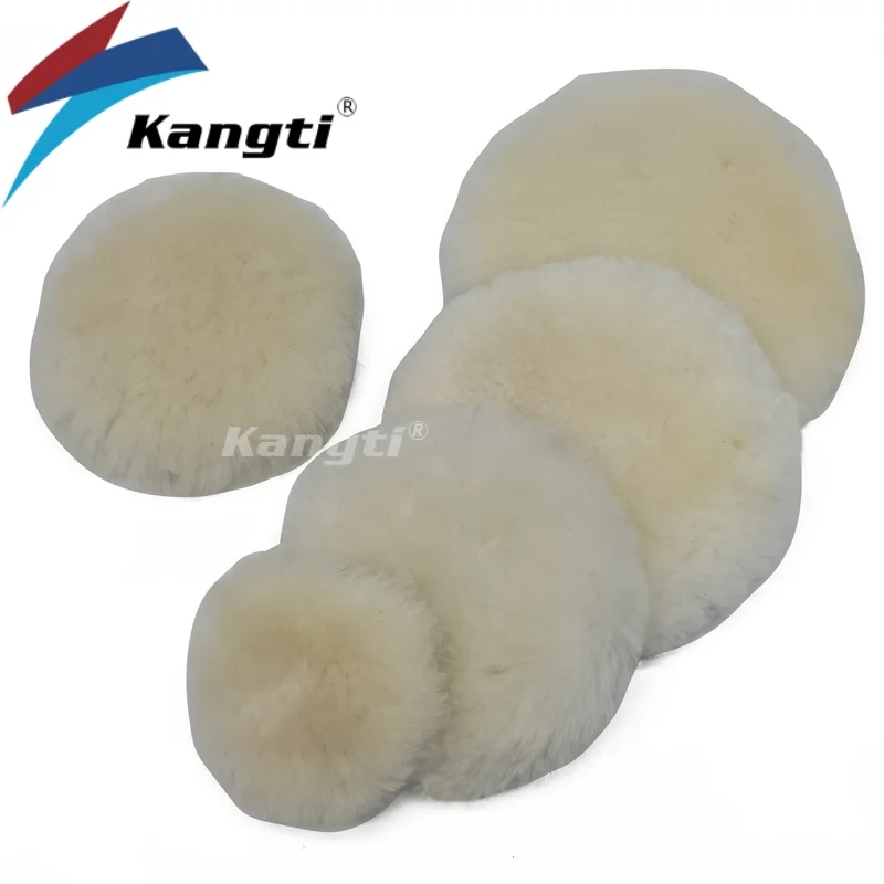 양모 연마 패드 자동차 연마 패드 3 4 5 6 7 인치 폴란드어 왁싱 패드 자동차 페인트 관리를위한 양모 폴리 셔 보닛