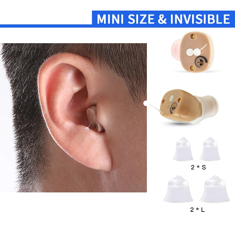 Intelligent Digital Hearing Aid Rechargeable Sound Amplifiers Wireless Ear Aids for the elderly Adjustable hearing aid 2
