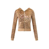 Ensemble veste à capuche zippée et pantalon à imprimé léopard brodé de strass GIA x VON DUTCH 4