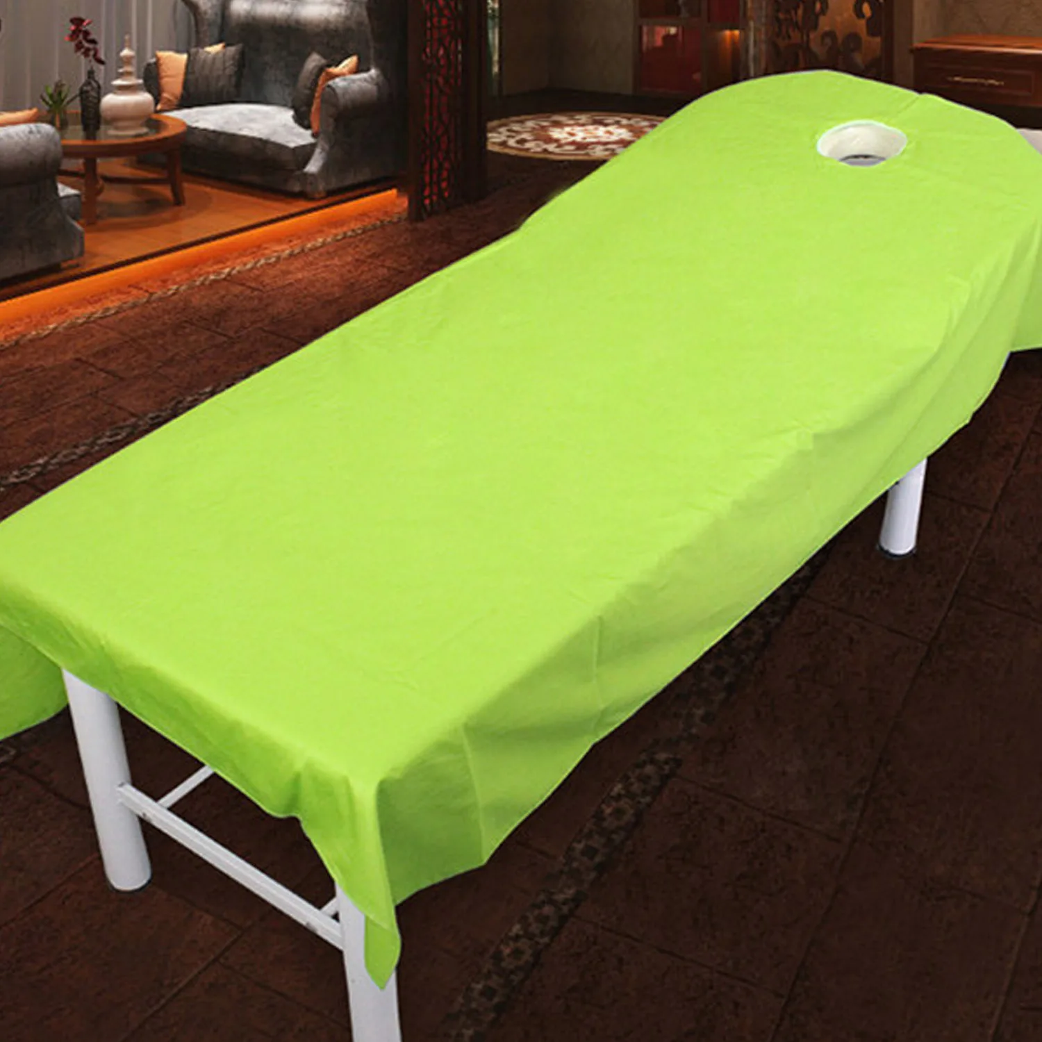 80x190cm Bed Sheets Soft Polyester Beauty Cosmetic Salon SPA Massage Treatment Table Cover with Face Breath Hole | Дом и сад