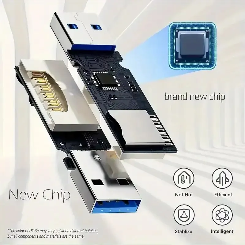 강력한 USB 3.0 2.0 마이크로 SD 카드 리더기, PC 카메라용 고속 데이터 변속기, 최대 5Gbps 다중 호환, 2-in-1