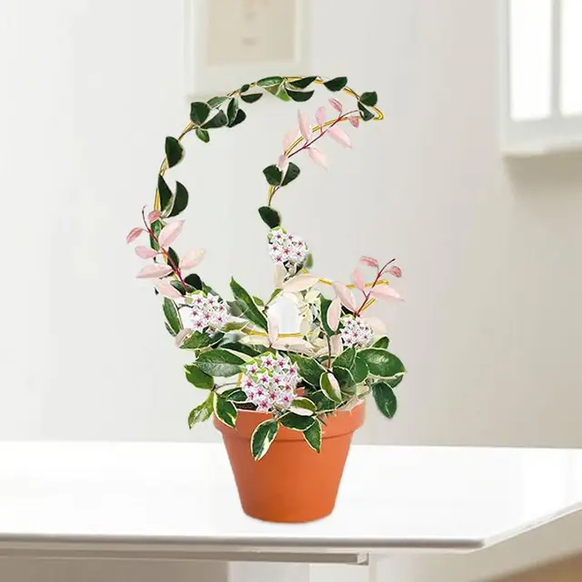 Rácsos A Mászó Növényekhez Beltéri Hold Alakú Növényi Rács Achát Medál Kis Kerti Cserepes Növények Barkácsolásához - Image 2